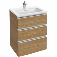 Тумба под раковину Jacob Delafon Vox 60 EB2050-RA-E16 подвесная Ореховое дерево — фото 1, Тумбы под раковину