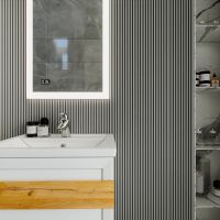 Товар: Тумба под раковину Бриклаер Берлин 60 4627125416064 подвесная Белый глянец - фото 3 Тумба под раковину Бриклаер Берлин 60 4627125416064 подвесная Белый глянец — фото 3, Мебель для ванной