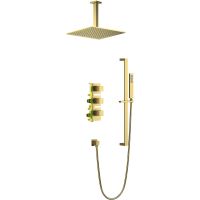 Душевая система Timo Selene SX-2229/17SM с термостатом Золото матовое — фото 1, Душевое оборудование. Душевая программа