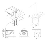 Унитаз AM.PM Inspire V2.0 FlashClean CK50H0603W подвесной с гигиеническим душем и ершиком с сиденьем Микролифт — фото 36, Подвесные унитазы