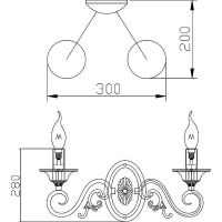 Настенный светильник Maytoni Elegant Perla ARM337-02-R Кремовый Золото — фото 2, Светильники