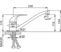 Смеситель для кухни Frap H03 F4203 Хром — фото 11, Смесители для кухни