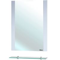 Зеркало Bellezza Рокко 50 4613706030019 с полкой Белое — фото 1, Зеркала в ванную комнату