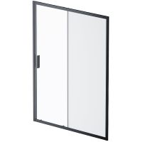 Душевая дверь AM.PM Gem 150 W90G-150-1-195BM профиль Черный матовый стекло матовое-прозрачное — фото 1, Раздвижные душевые двери