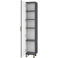 Товар: Шкаф пенал Brevita Gloster 35 L GLOS-05035-48-2Л Графит матовый - фото 3 Шкаф пенал Brevita Gloster 35 L GLOS-05035-48-2Л Графит матовый — фото 3, Мебель для ванной