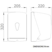 Диспенсер для бумажных полотенец Nofer 04108.W Белый — фото 5, Диспенсеры бумажных полотенец