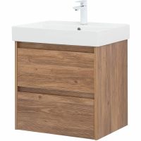 Тумба с раковиной Aquanet Nova Lite 60 подвесная Дуб шоколадный арт-305235 — фото 3, Тумбы с раковиной