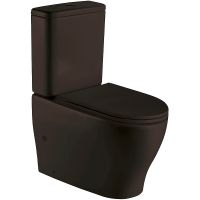 Унитаз компакт WeltWasser Angerbach 001 MT-BL 10000006016 Черный матовый с бачком и сиденьем Микролифт — фото 1, Напольные унитазы