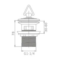 Донный клапан Frap F64-2 Хром — фото 10, Донные клапаны