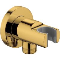 Шланговое подключение Omnires 8873GL с держателем ручного душа Золото — фото 1, Душевое оборудование. Душевая программа