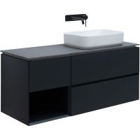 Тумба под раковину Allen Brau Infinity 120 R 1.21007.AM подвесная Антрацит матовый — фото 1, Тумбы под раковину