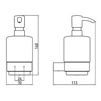 Дозатор для жидкого мыла Emco Loft 0521 016 00 Нержавеющая сталь — фото 3, Дозаторы