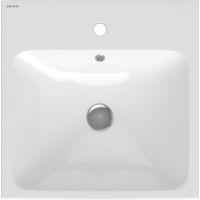 Раковина Berges Strati 48 182005 Белая глянцевая — фото 2, Раковины встраиваемые сверху