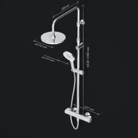 Душевая система AM.PM X-Joy F0785A400 с термостатом Хром — фото 17, Душевое оборудование. Душевая программа