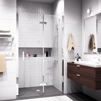 Душевая дверь WasserKRAFT Aller 120 R 10H05R профиль Хром стекло прозрачное — фото 8, Душевые двери в нишу