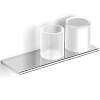 Полка Black&White Swan 8019sn0 со стаканом и дозатором Хром — фото 1, Дозаторы