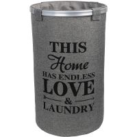 Корзина для белья Fixsen FX-1031A Серая — фото 1, Корзины для белья