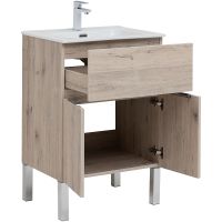 Тумба под раковину Aquanet Алвита New 60 277549 Дуб веллингтон белый — фото 4, Тумбы под раковину