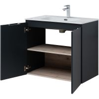 Тумба под раковину Aquanet Алвита New 80 277527 подвесная Антрацит — фото 4, Тумбы под раковину