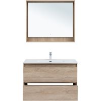 Товар: Тумба под раковину Aquanet Милан 100 336385 подвесная Дуб светлый - фото 11 Тумба под раковину Aquanet Милан 100 336385 подвесная Дуб светлый — фото 11, Мебель для ванной