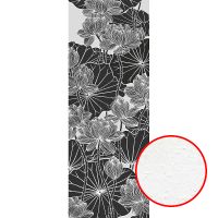 Фреска Ortograf Grafika Natura 31504 Фактура бархат FX Флизелин (1*2,7) Черный/Белый, Цветы — фото 1, Фрески