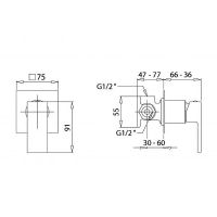 Смеситель для душа Migliore Kvant Gold 25400 Золото — фото 2, Смеситель для душа