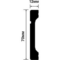 Плинтус HIWOOD B70V1L 2000x70x12 мм — фото 2, Плинтуса напольные
