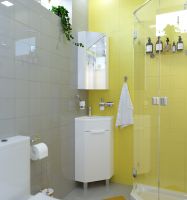 Зеркальный шкаф 1MarKa Penta 43П угловой Белый глянец арт-Ц0000005168 — фото 3, Зеркальные шкафы в ванную