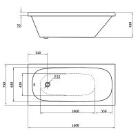 Акриловая ванна Berges Nelu 160x75 050019 без гидромассажа — фото 4, Акриловые ванны