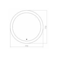 Товар: Зеркало Azario Перла 77 ФР-00000847 с подсветкой с сенсорным выключателем - фото 3 Зеркало Azario Перла 77 ФР-00000847 с подсветкой с сенсорным выключателем — фото 3, Зеркала в ванную комнату