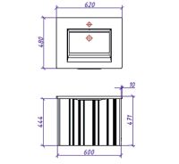 Тумба под раковину Creto Luna 60 17-Bl60 подвесная Blue — фото 6, Тумбы под раковину
