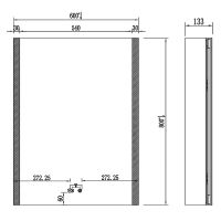 Зеркальный шкаф Aquatek 60 AQ7609-MLC с подсветкой Хром — фото 9, Мебель для ванной