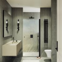 Товар: Душевая дверь Maybah Glass MGD-809-6 900x1980 на монопетле Черный стекло прозрачное - фото 2 Душевая дверь Maybah Glass MGD-809-6 900x1980 на монопетле Черный стекло прозрачное — фото 2, Душевые двери в нишу