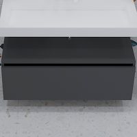 Тумба Boheme Armadi Art Vallessi UNO-S 100 897-100-A mat подвесная Антрацит матовый — фото 1, Мебель для ванной