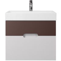 Тумба под раковину Creto Malibu 60 7-1077CS подвесная Chocolate Soft — фото 1, Мебель для ванной