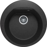 Кухонная мойка Polygran Atol-520 №16 627444 Черная — фото 1, Кухонные мойки