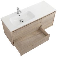 Тумба под раковину BelBagno Kraft 120 L KRAFT-1200-2C-1A-SO-RGB-L подвесная Rovere Galifax Bianco — фото 3, Тумбы под раковину