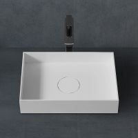 Раковина-чаша Abber Stein 50 AS2621 Белая матовая — фото 2, Раковины накладные