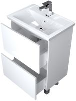 Тумба под раковину 1MarKa Aris 60 У76053 Белая глянцевая — фото 2, Тумбы под раковину