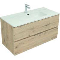 Тумба под раковину Aquanet Алвита New 100 277521 подвесная Дуб Веллингтон — фото 1, Тумбы под раковину