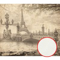 Фреска Ortograf Париж 30525 Фактура флок FLK Флизелин (3,1*2,7) Бежевый/Серый, Город — фото 1, Фрески