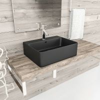 Товар: Раковина Esbano Circon 52 ESRNCIRC52MB Черная матовая - фото 3 Раковина Esbano Circon 52 ESRNCIRC52MB Черная матовая — фото 3, Раковины накладные