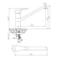 Товар: Смеситель для кухни Olive's Avila 02430AV Хром - фото 2 Смеситель для кухни Olive's Avila 02430AV Хром — фото 2, Смесители для кухни
