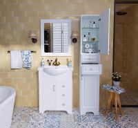 Тумба под раковину 1MarKa Прованс New 65Н У94488 Белый глянец — фото 5, Тумбы под раковину