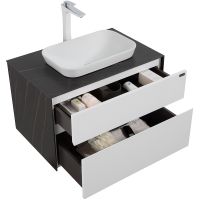 Товар: Тумба с раковиной Black&White Universe U907.800-1 80 907U800-1 подвесная White matt Lauren gold - фото 4 Тумба с раковиной Black&White Universe U907.800-1 80 907U800-1 подвесная White matt Lauren gold — фото 4, Мебель для ванной