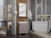 Тумба под раковину Aquaton Эмма 45 1A221601EAD80 Белый Дуб наварра — фото 6, Тумбы под раковину