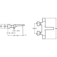 Смеситель для ванны Jacob Delafon Avid E97386-CP с термостатом Хром — фото 3, Смеситель для ванны