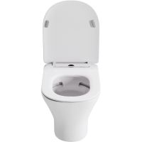 Комплект унитаза с инсталляцией Orange CI01-100W+APB144 с сиденьем Микролифт и Черной матовой клавишей смыва — фото 4, Унитазы