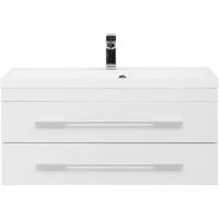 Тумба с раковиной Aquanet Нота 90 287708 подвесная Белая — фото 3, Тумбы с раковиной