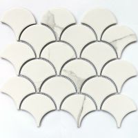 Керамогранитная мозаика Bonaparte Calacatta-scale 21,9х25,5 см — фото 1, Мозаика